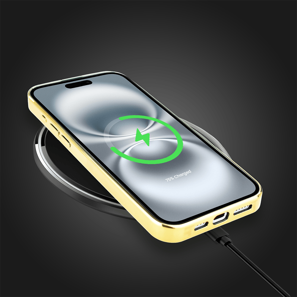 Etui do iPhone 16 IBIZU Elite Glass z MagSafe Golden Midnight, Skrzydła motyla, złote - obrazek 8