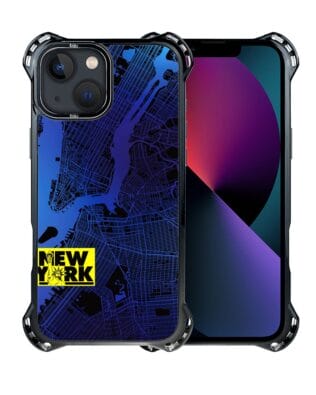 Etui do iPhone 13 IBIZU DropGuard Ultra z MagSafe, mapy świata, New York