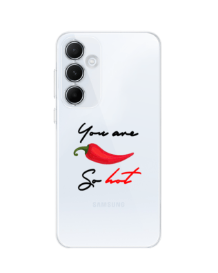 Etui do Samsung Galaxy A55 5G przeźroczyste, silikonowe Flexi, papryczka chilli