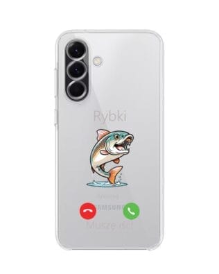 Etui do Samsung Galaxy A56 5G przeźroczyste, silikonowe Flexi, rybki dzwonią