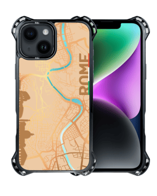 Etui do iPhone 14 IBIZU DropGuard Ultra z MagSafe, mapy świata, Rome