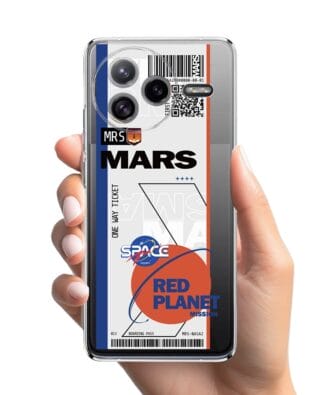 Etui do Xiaomi POCO F7 Ultra przeźroczyste, silikonowe Flexi, bilet na Mars