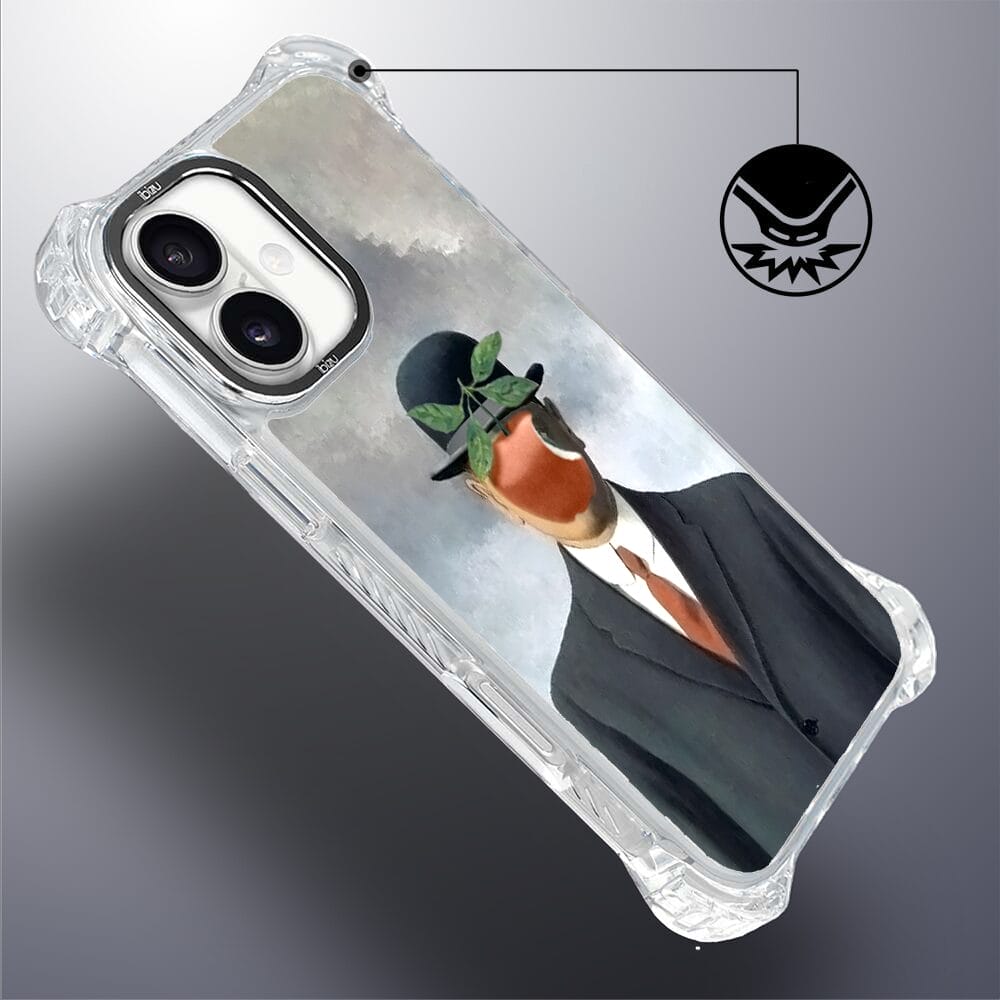 Etui iPhone 16 IBIZU DropGuard Ultra z MagSafe, Rene Magritte, syn człowieczy - obrazek 4