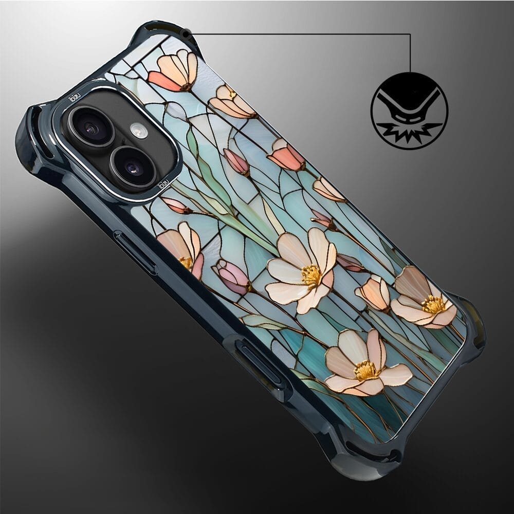 Etui do iPhone 16 IBIZU DropGuard Ultra z MagSafe, Barwy Szkła, Szept kwiatów polnych - obrazek 6