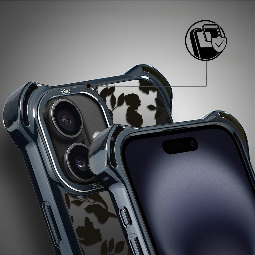 Etui do iPhone 16 IBIZU DropGuard Ultra z MagSafe, Midnight, Cienie liści - obrazek 3