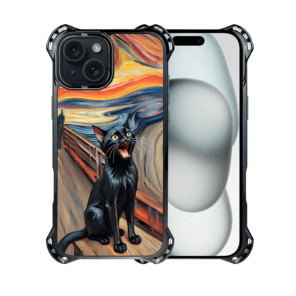 Etui do iPhone 15 Plus IBIZU DropGuard Ultra z MagSafe, Edvard Munch, krzyk kota - obrazek 2