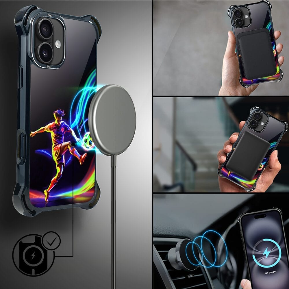 Etui do iPhone 16 Plus IBIZU DropGuard Ultra z MagSafe, #ElectroMove, W rytmie piłki nożnej - obrazek 8
