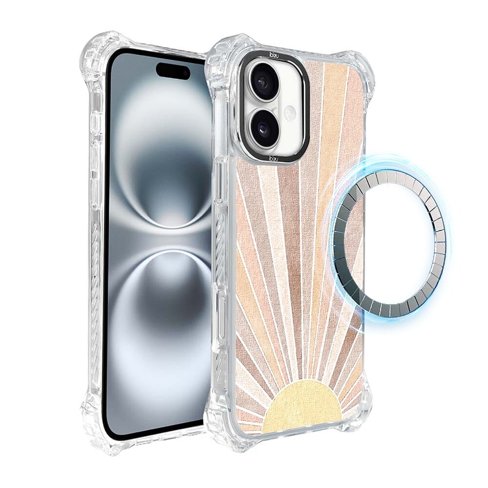 Etui iPhone 16 Plus IBIZU DropGuard Ultra z MagSafe, Boho, Wschód słońca