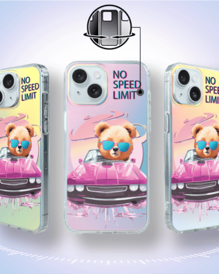 Etui do iPhone 15 IBIZU California Sunset z MagSafe, zmieniające kolor, Pink Car, różowy samochód