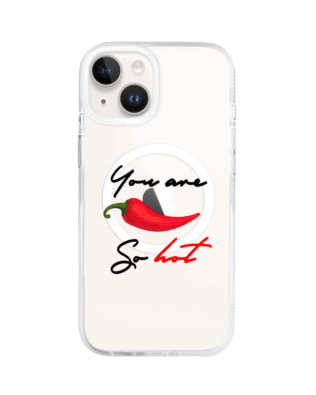 Etui do iPhone 13 z MagSafe przeźroczyste, silikonowe Flexi, papryczka chilli