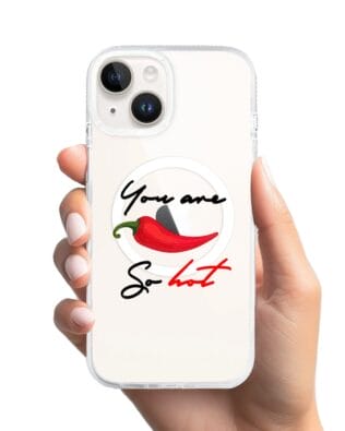 Etui do iPhone 13 z MagSafe przeźroczyste, silikonowe Flexi, papryczka chilli