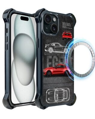 Etui do iPhone 15 IBIZU DropGuard Ultra z MagSafe, TechDrive, GT V8 “Coyote”