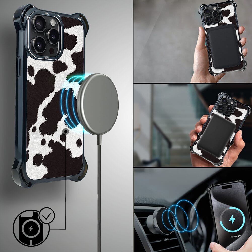 Etui do iPhone 15 Pro Max IBIZU DropGuard Ultra z MagSafe, Zew Natury, Polska krowa - obrazek 8