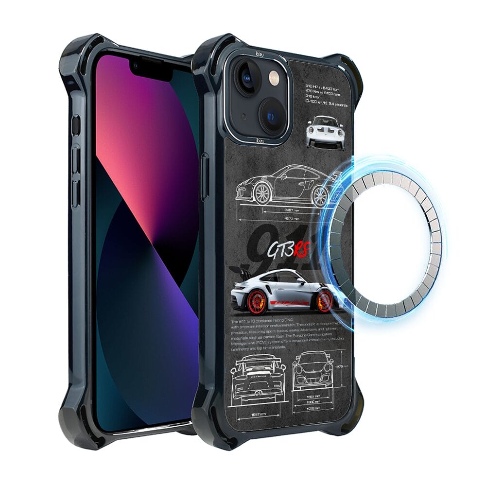 Etui do iPhone 13 IBIZU DropGuard Ultra z MagSafe, TechDrive, 911 GT3 RS