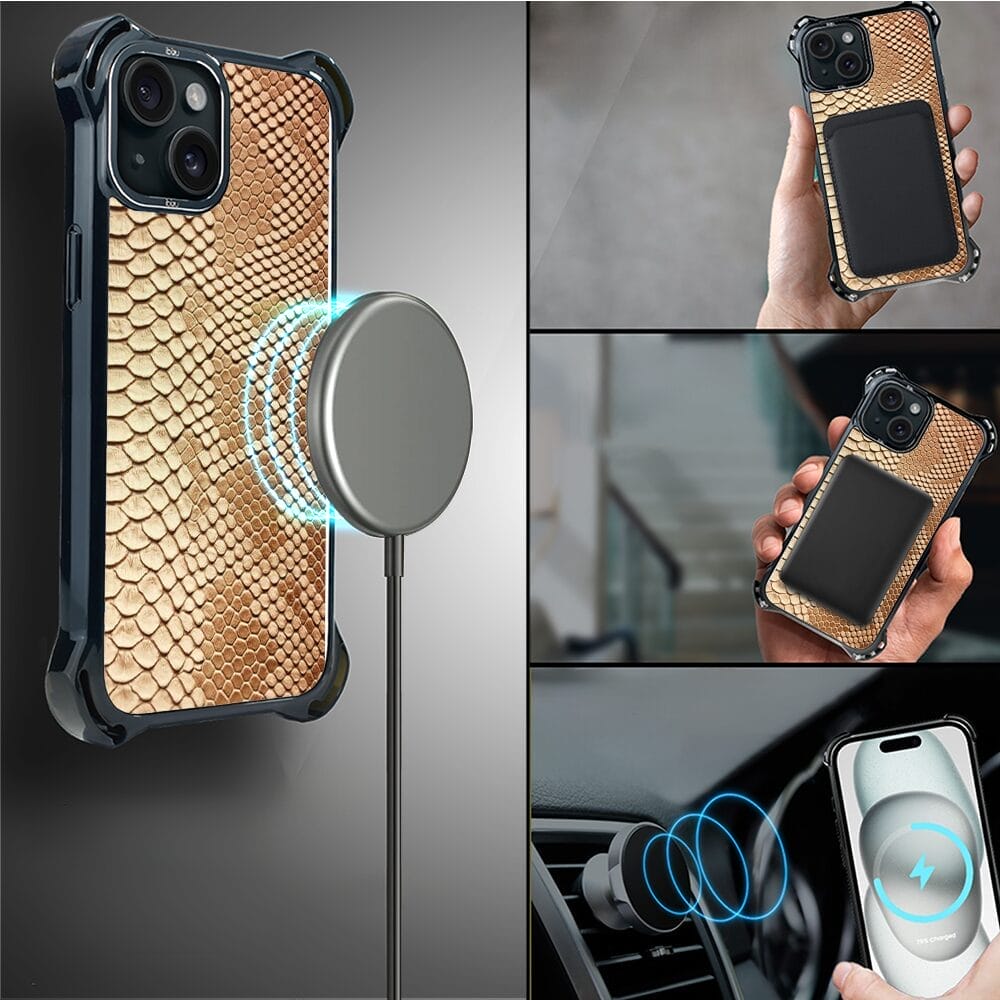 Etui do iPhone 15 Plus IBIZU DropGuard Ultra z MagSafe, Zew Natury, Wąż - obrazek 8