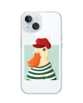 Etui do iPhone 15 Plus przeźroczyste, silikonowe Flexi, kaczuszka