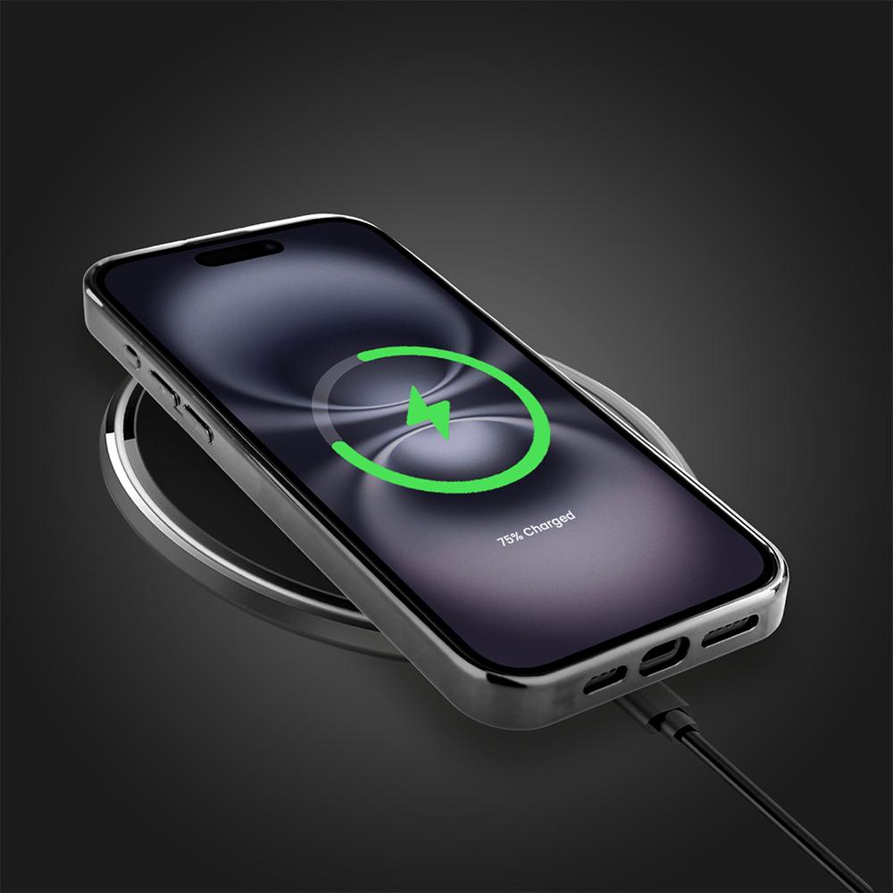 Etui do iPhone 16 IBIZU Elite Glass z MagSafe Golden Midnight, Efekt motyla, czarne - obrazek 8