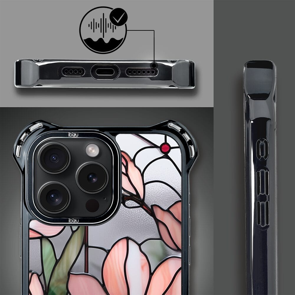 Etui do iPhone 16 Pro, IBIZU DropGuard Ultra z MagSafe, Barwy Szkła, Różowa magnolia - obrazek 3