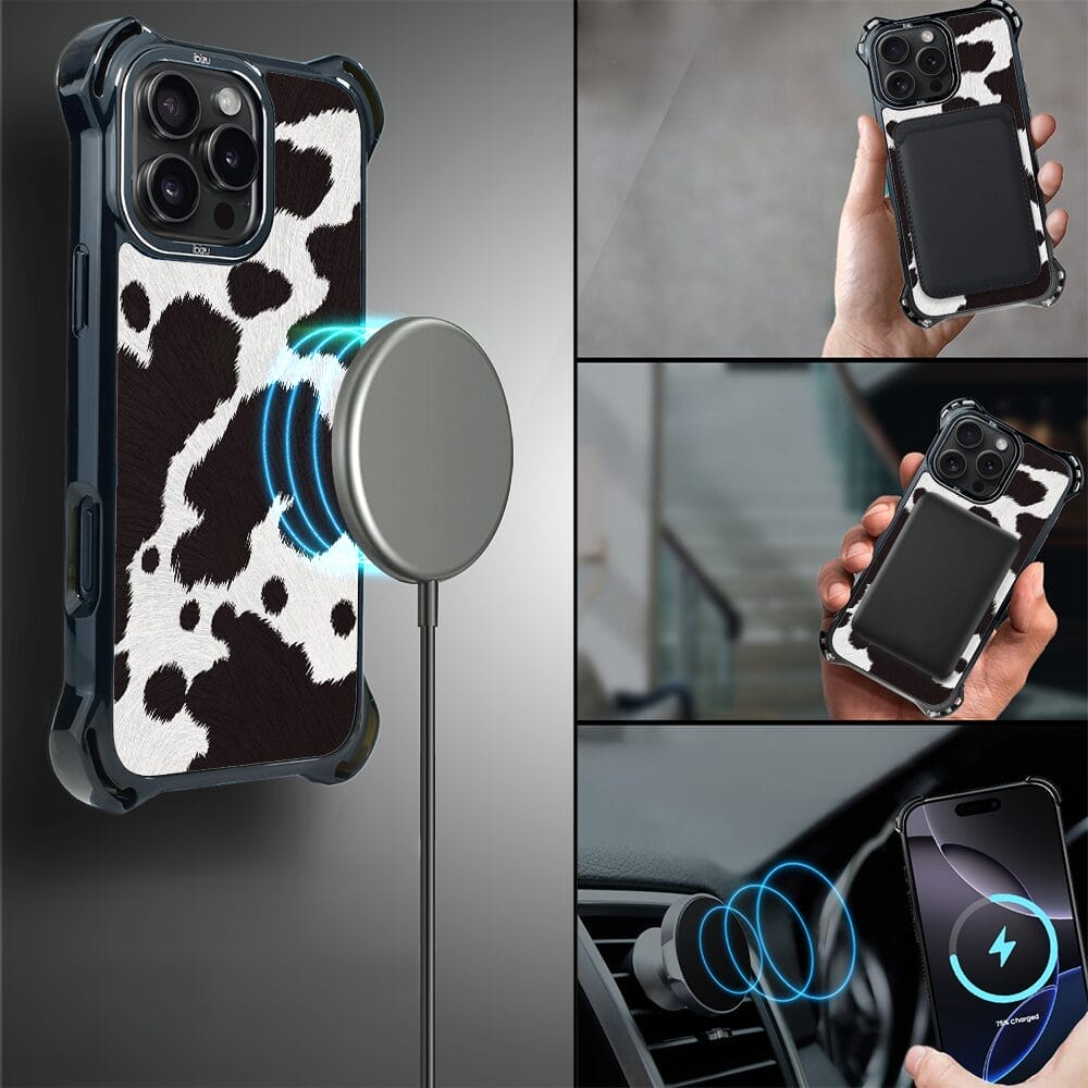 Etui do iPhone 16 Pro IBIZU DropGuard Ultra z MagSafe, Zew Natury, Polska krowa - obrazek 8