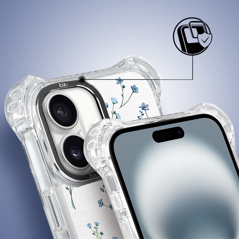 Etui iPhone 16 IBIZU DropGuard Ultra z MagSafe, Pastel Bloom, Niebieski sen - obrazek 3