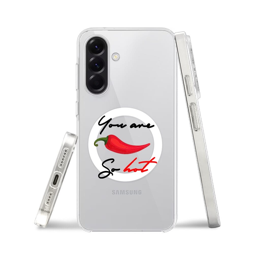 Etui do Samsung Galaxy A56 5G z MagSafe przeźroczyste, silikonowe Flexi, papryczka chilli - obrazek 3