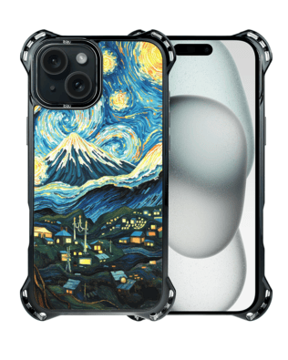 Etui iPhone 15 IBIZU DropGuard Ultra z MagSafe, Van Gogh, gwieździsta noc