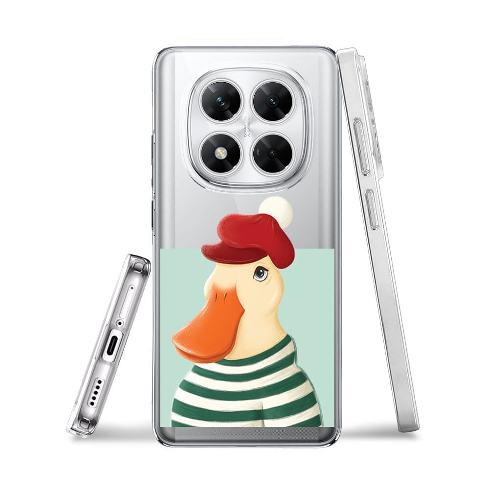 Etui do Xiaomi POCO X7 przeźroczyste, silikonowe Flexi, kaczuszka - obrazek 3