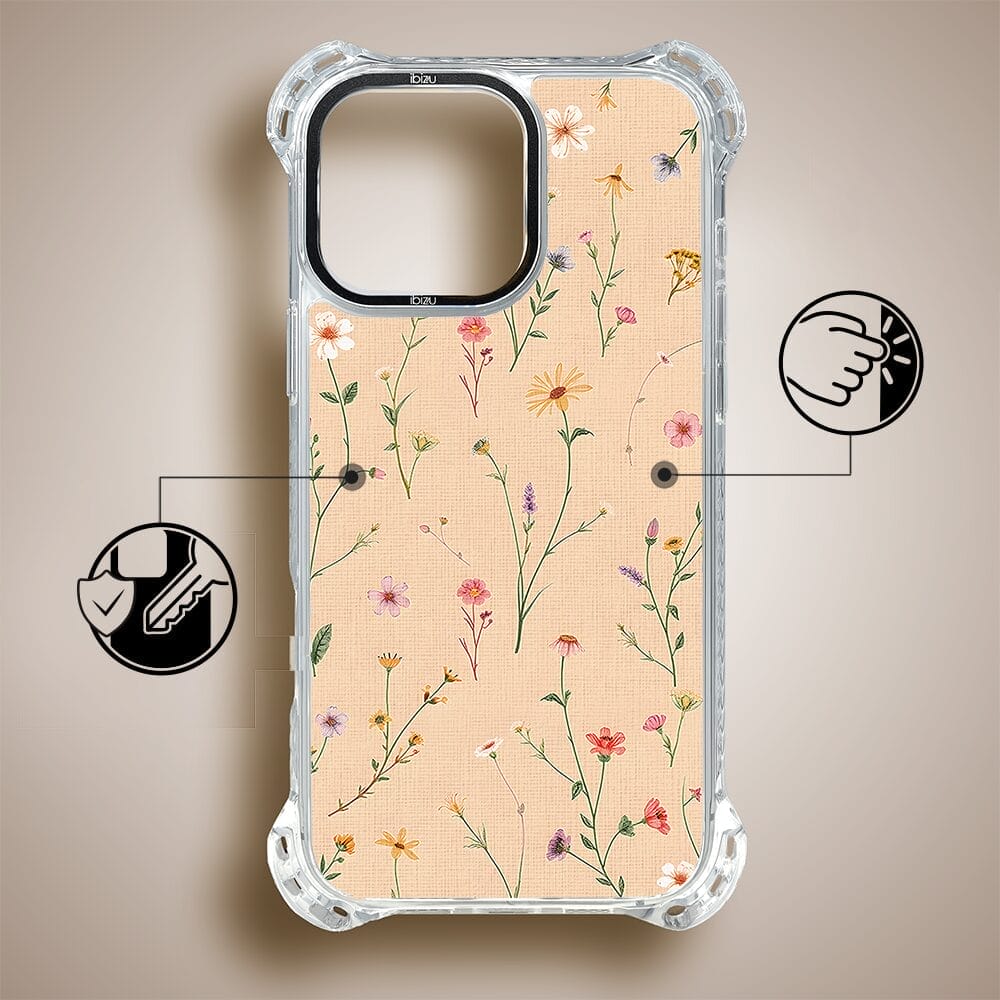 Etui do iPhone 16 Pro Max IBIZU DropGuard Ultra z MagSafe, Pastel Bloom, Koralowa łąka - obrazek 7