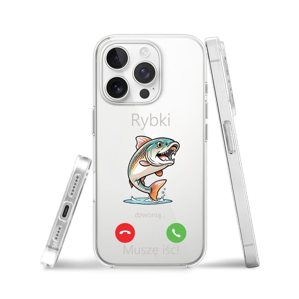 Etui do iPhone 13 Pro, przeźroczyste, silikonowe Flexi, rybki dzwonią - obrazek 3