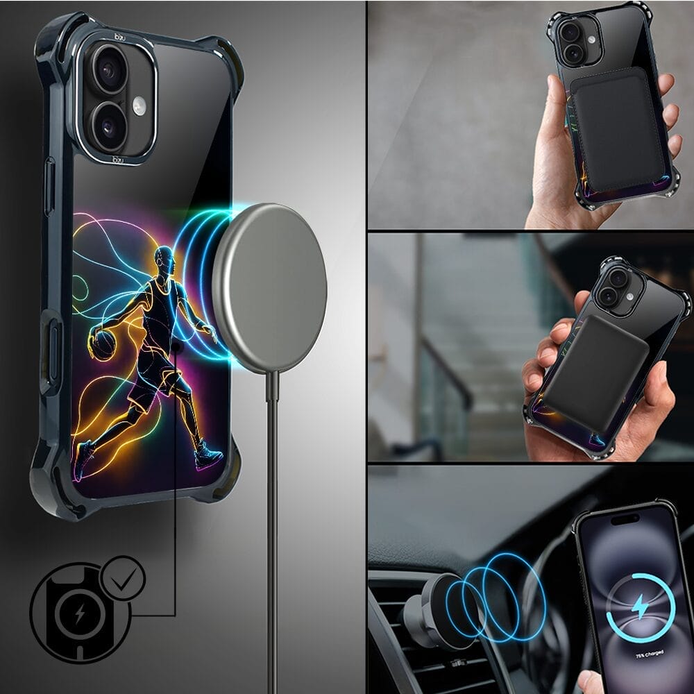 Etui do iPhone 16 IBIZU DropGuard Ultra z MagSafe, #ElectroMove, Duch koszykówki - obrazek 8