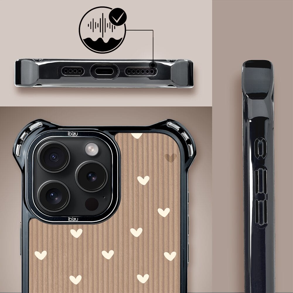 Etui do iPhone 14 Pro IBIZU DropGuard Ultra z MagSafe, Boho, Pudrowe serca - obrazek 6