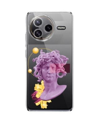 Etui do Xiaomi POCO F7 Ultra przeźroczyste, silikonowe Flexi, antyczna figura, meduza