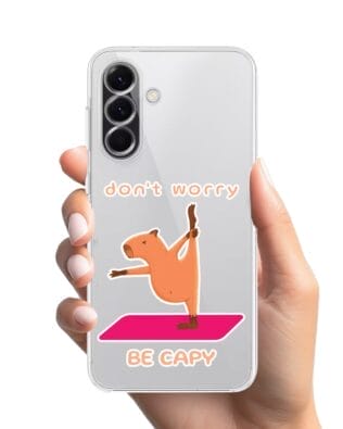 Etui do Samsung Galaxy A56 5G przeźroczyste, silikonowe Flexi, kapibara