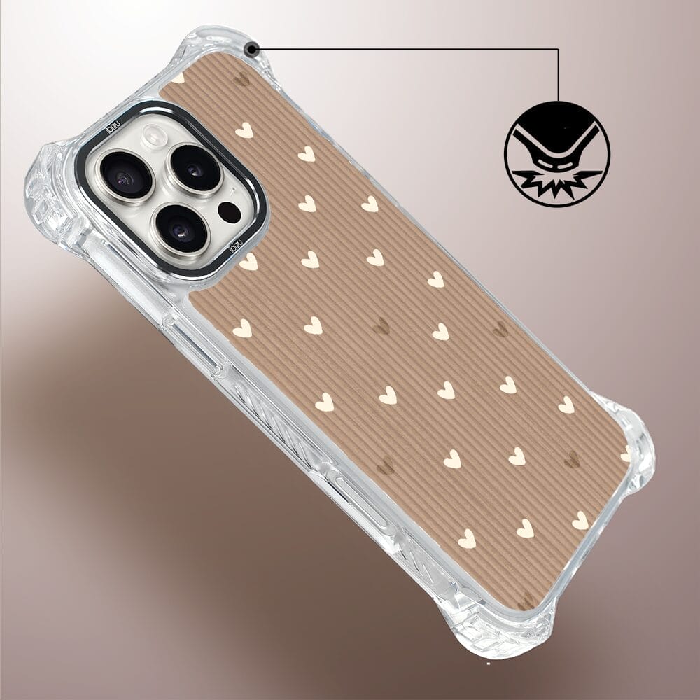 Etui do iPhone 16 Pro Max IBIZU DropGuard Ultra z MagSafe, Boho, Pudrowe serca - obrazek 5