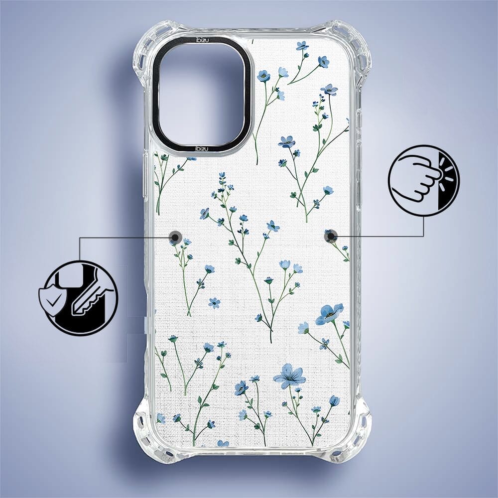 Etui iPhone 16 IBIZU DropGuard Ultra z MagSafe, Pastel Bloom, Niebieski sen - obrazek 7