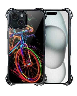 Etui do iPhone 15 IBIZU DropGuard Ultra z MagSafe, #ElectroMove, Rowerowa wibracja