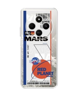 Etui do Xiaomi POCO C75 przeźroczyste, silikonowe Flexi, bilet na Mars