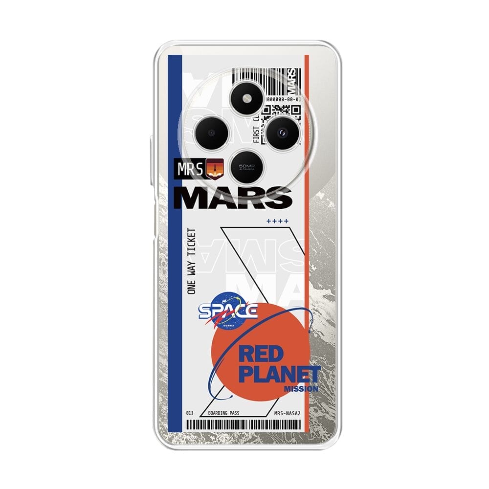 Etui do Xiaomi POCO C75 przeźroczyste, silikonowe Flexi, bilet na Mars