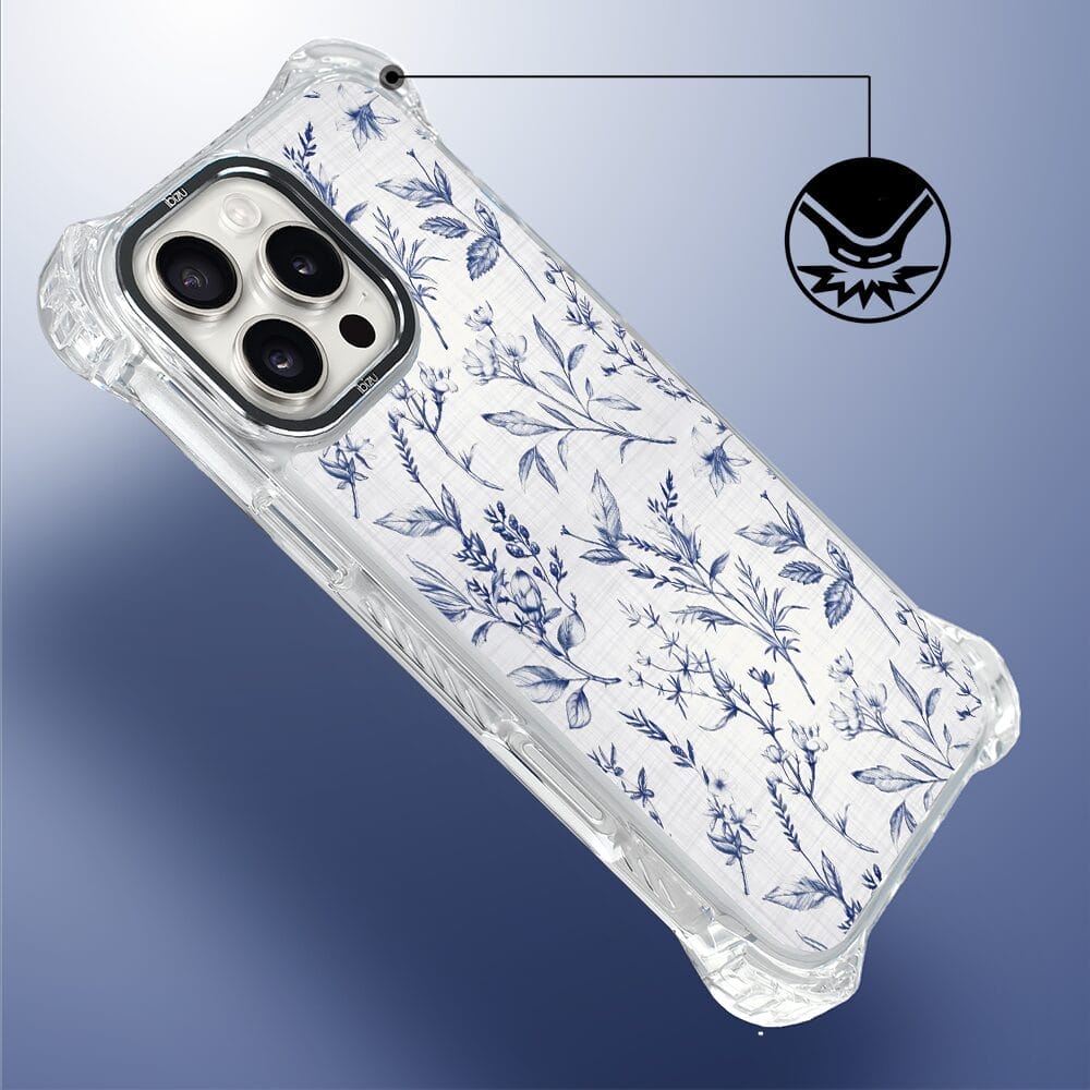 Etui do iPhone 16 Pro IBIZU DropGuard Ultra z MagSafe, Pastel Bloom, Lazurowe szepty - obrazek 6