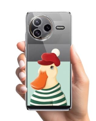 Etui do Xiaomi POCO F7 Ultra przeźroczyste, silikonowe Flexi, kaczuszka