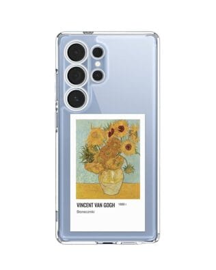 Etui do Samsung Galaxy S25 Ultra przeźroczyste, silikonowe Flexi, słoneczniki Van Gogh