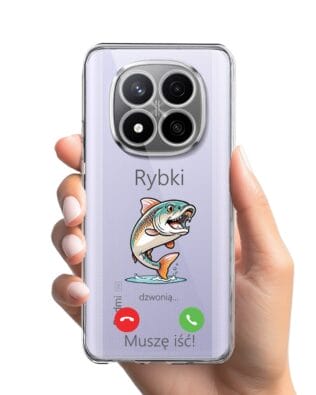 Etui do Xiaomi Redmi Note 14 Pro 4G przeźroczyste, silikonowe Flexi, rybki dzwonią