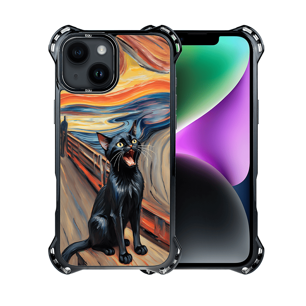 Etui iPhone 14 IBIZU DropGuard Ultra z MagSafe, Edvard Munch, krzyk kota - obrazek 2