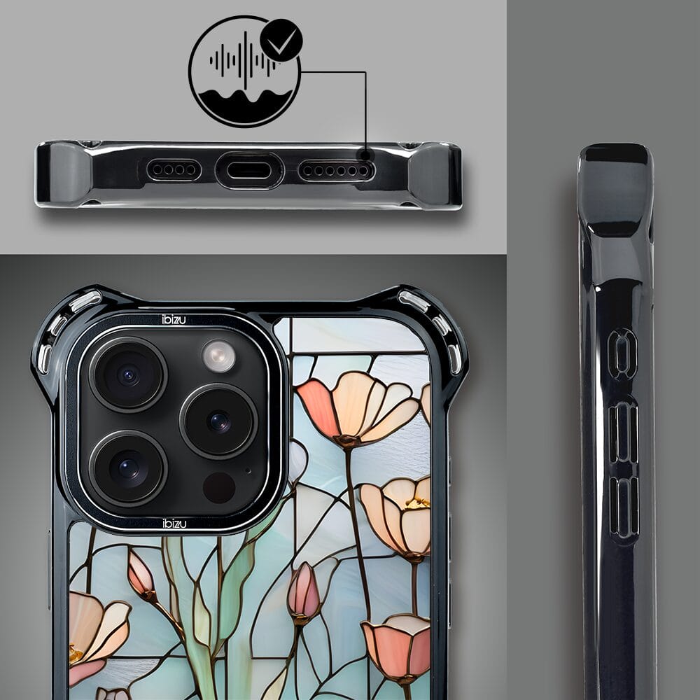 Etui do iPhone 14 Pro IBIZU DropGuard Ultra z MagSafe, Barwy Szkła, Szept kwiatów polnych - obrazek 6