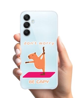 Etui do Samsung  Galaxy M35 5G przeźroczyste, silikonowe Flexi, kapibara