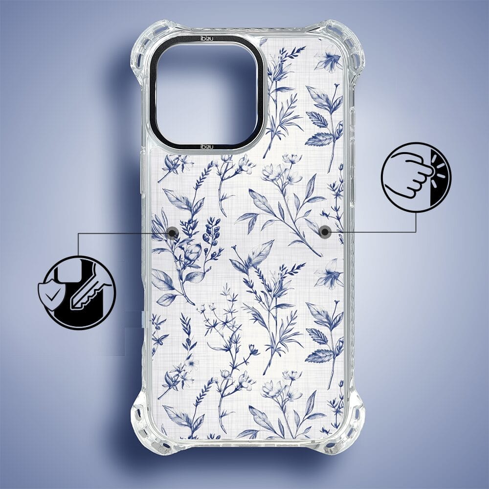 Etui do iPhone 16 Pro IBIZU DropGuard Ultra z MagSafe, Pastel Bloom, Lazurowe szepty - obrazek 7