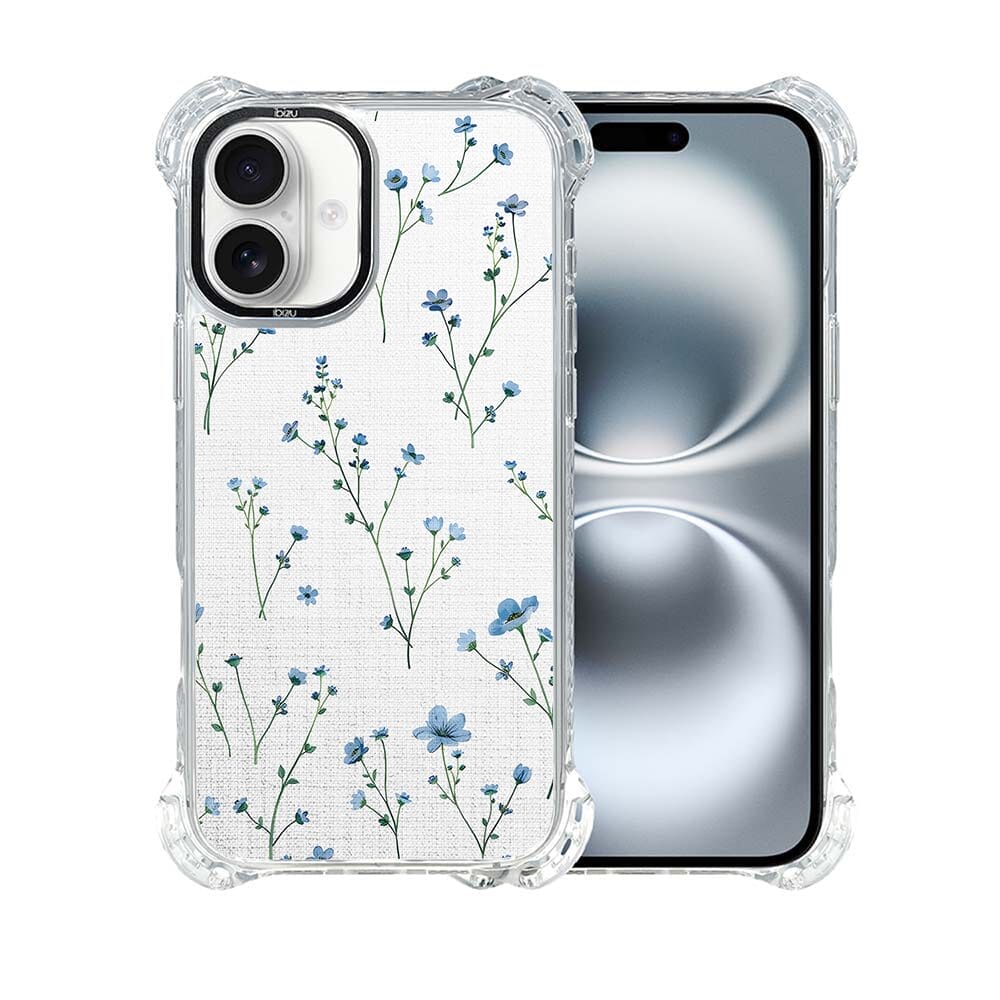 Etui iPhone 16 IBIZU DropGuard Ultra z MagSafe, Pastel Bloom, Niebieski sen - obrazek 2