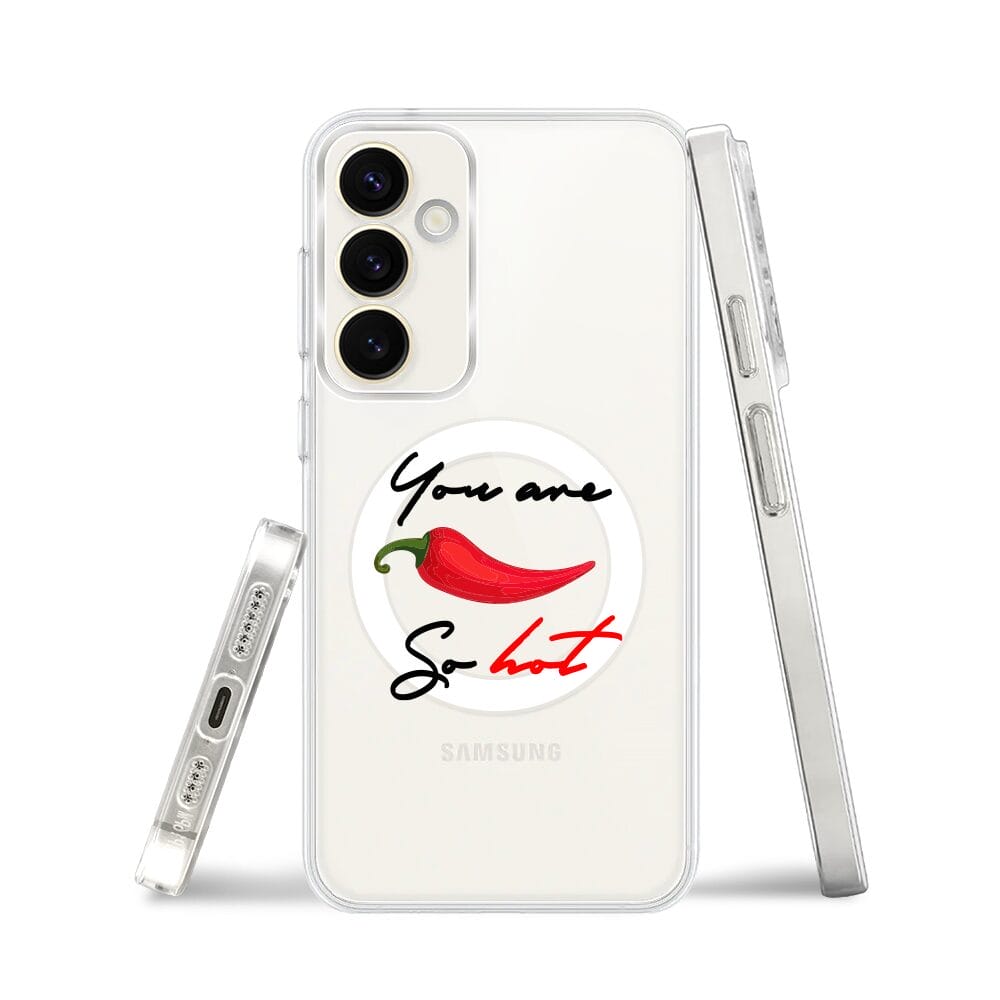 Etui do Samsung Galaxy S23 FE 5G z MagSafe przeźroczyste, silikonowe Flexi, papryczka chilli - obrazek 3