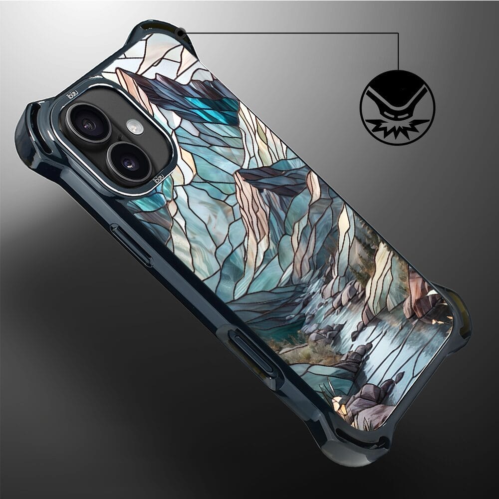 Etui do iPhone 16 IBIZU DropGuard Ultra z MagSafe, Barwy Szkła, Górski Potok - obrazek 6