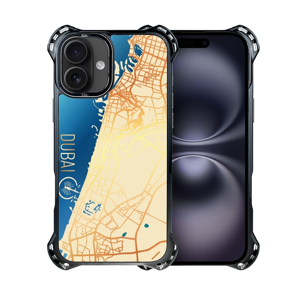 Etui do iPhone 16 IBIZU DropGuard Ultra z MagSafe, mapy świata, Dubai - obrazek 2